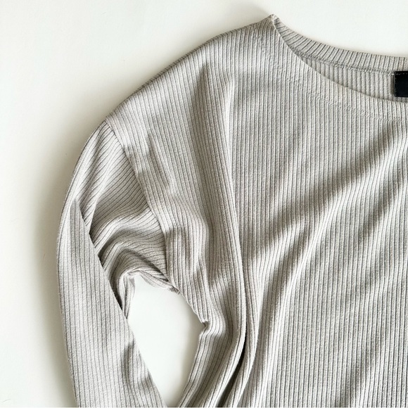 | vici - gray ribbed matching minimalist lounge set  - small | - Picture 15 of 16